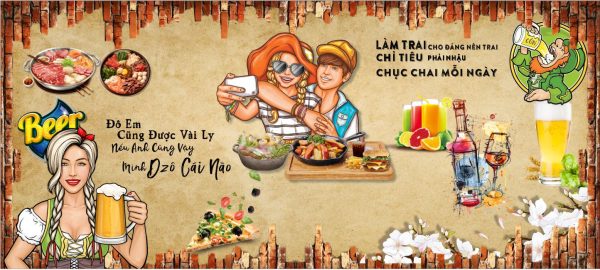 Tranh Tường Quán Nhậu #01